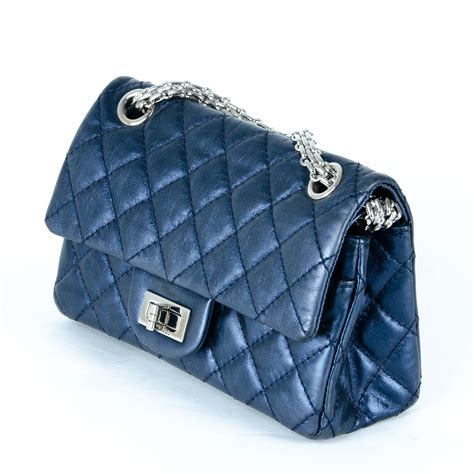 chanel 2012 metallic blue patent|chanel 2.55 reissue bag.